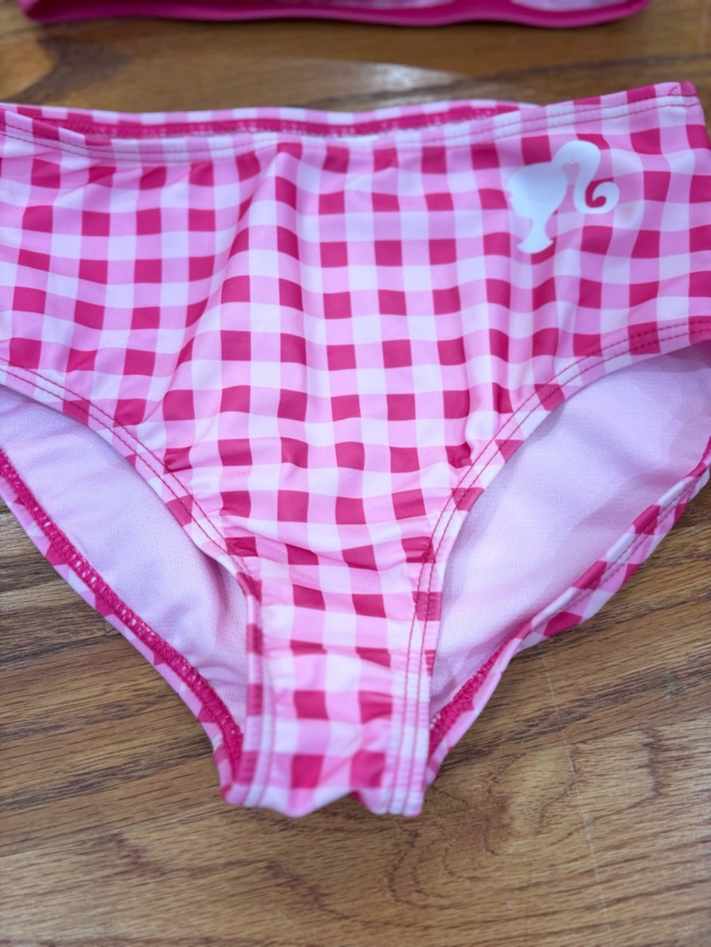 Barbie Girls Swimming Suit 2 Piece Bikini and Top Pink 6/6X - Picture 4 of 8